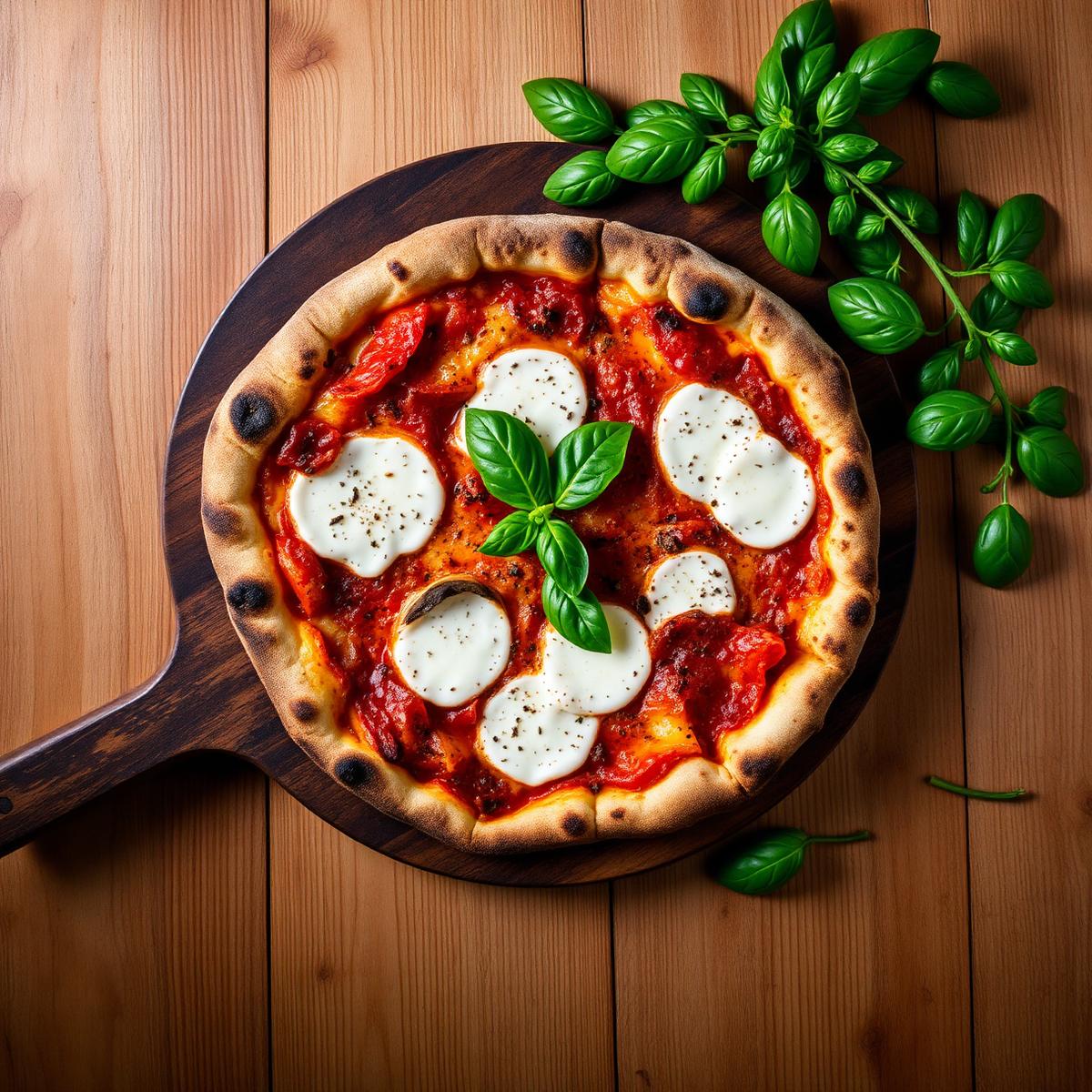 Pizza Margherita uit de houtoven